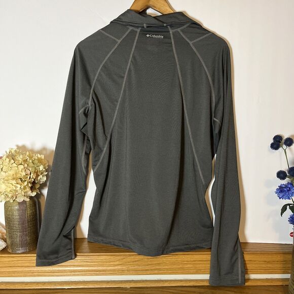Columbia Titanium Womens L Gray 1/2 Zip Long Sleeve Pullover Shirt - Picture 5 of 5